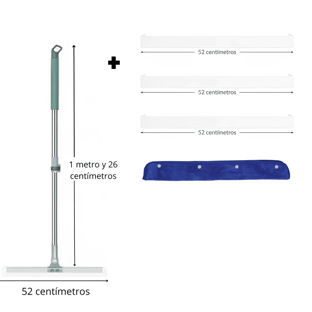 Jalador de agua de silicona 180° para limpieza fácil