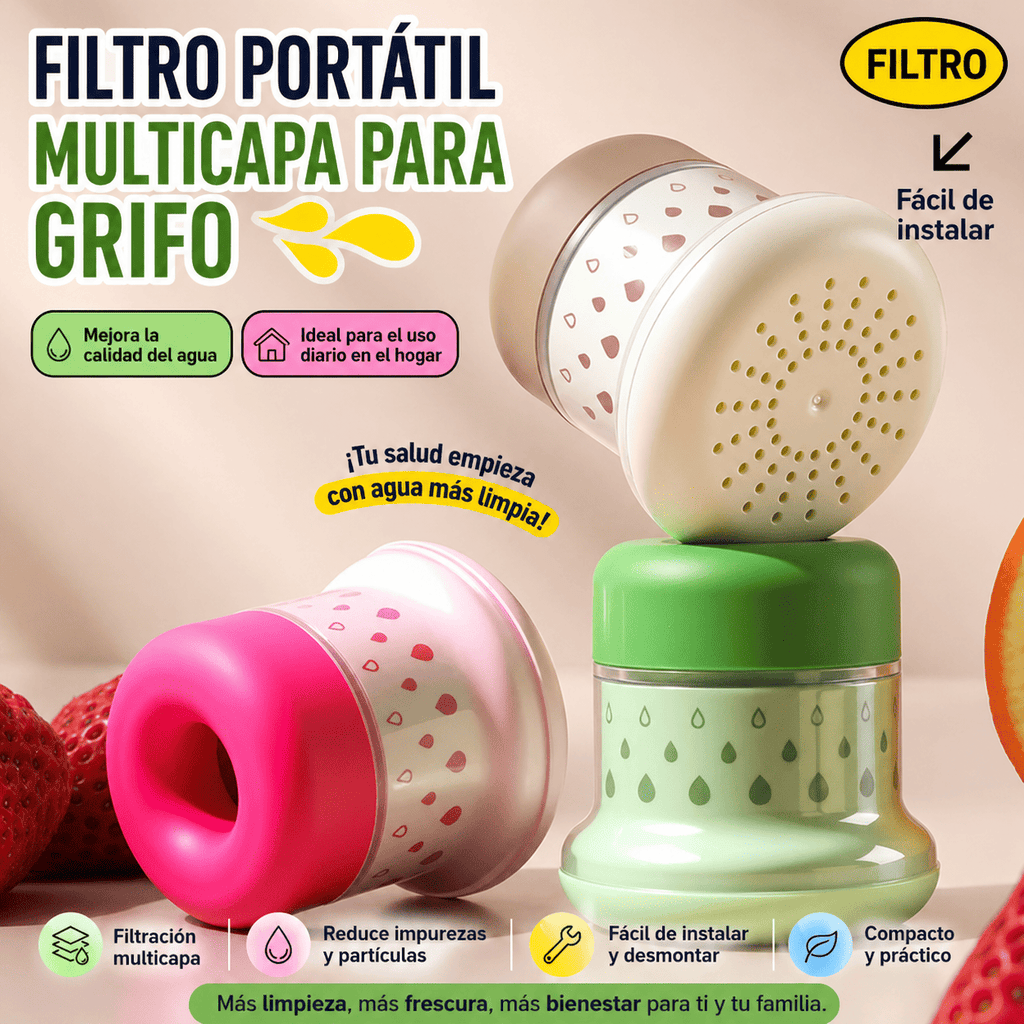 Filtro para grifo que deja el agua más limpia al instante