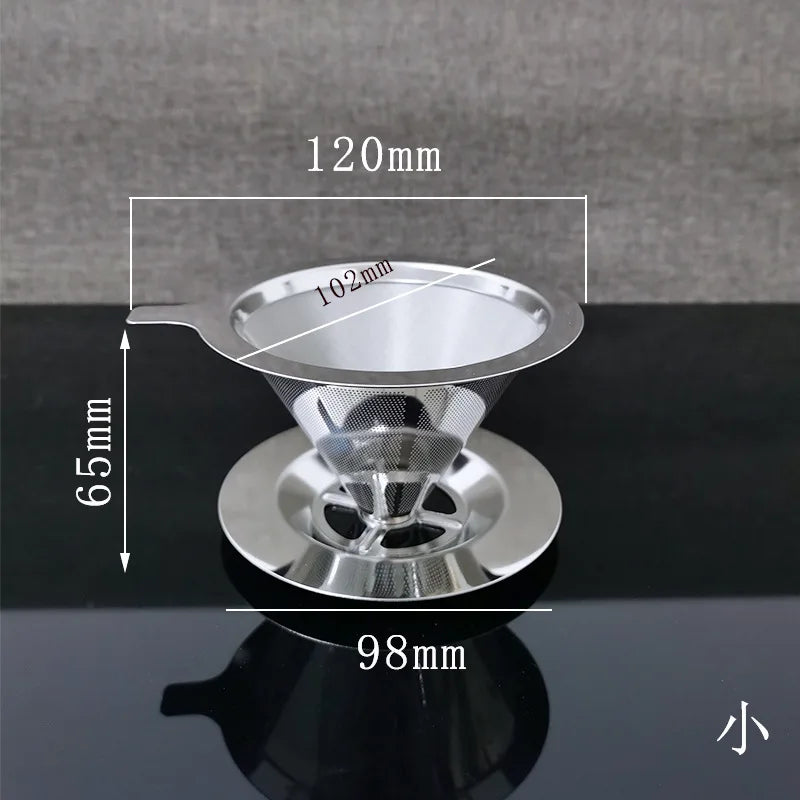 Filtro de café portátil de acero inoxidable reutilizable