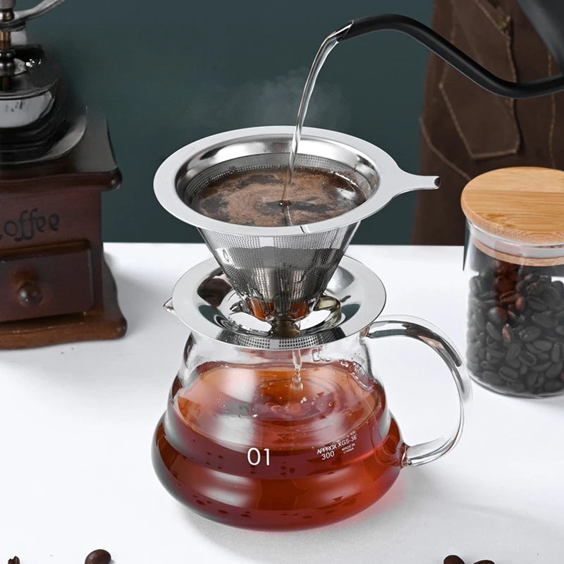 Filtro de café portátil de acero inoxidable reutilizable