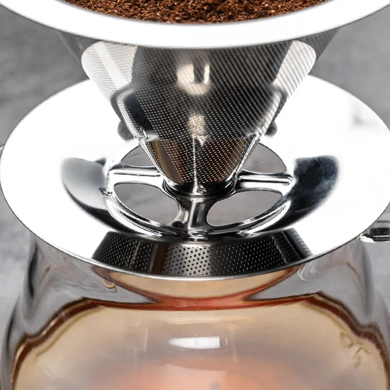 Filtro de café portátil de acero inoxidable reutilizable