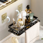 Organizador de baño de aluminio premium (set de 2 piezas)