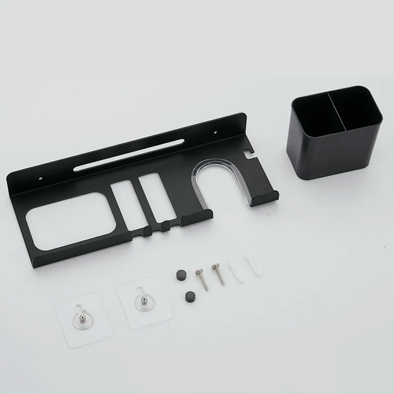 Organizador de pared para secadora y plancha de cabello