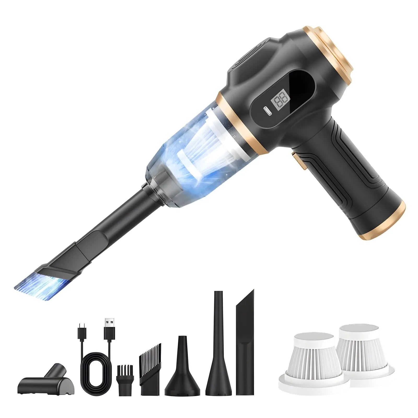 Mini aspiradora portátil inalámbrica 3 en 1 alta potencia 12000Pa
