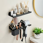 Organizador de pared para secadora y plancha de cabello