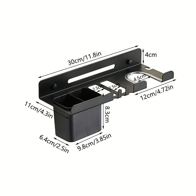 Organizador de pared para secadora y plancha de cabello