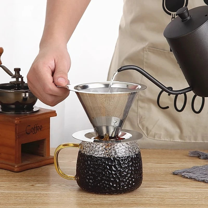 Filtro de café portátil de acero inoxidable reutilizable